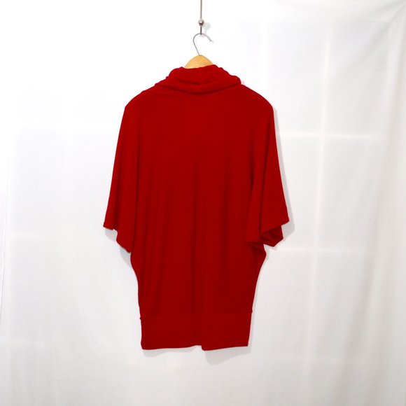 Red Cowl Neck Tunic/Sweater - Picture 3 of 4